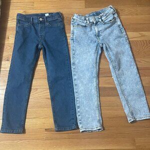 H&M Jeans Boy 2 Pairs Size Light Blue 6 year Dark Blue - 7 years